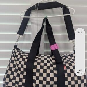 Vans Promotional Use Only Black & White Checkered Duffel/Gym/Carry On Bag